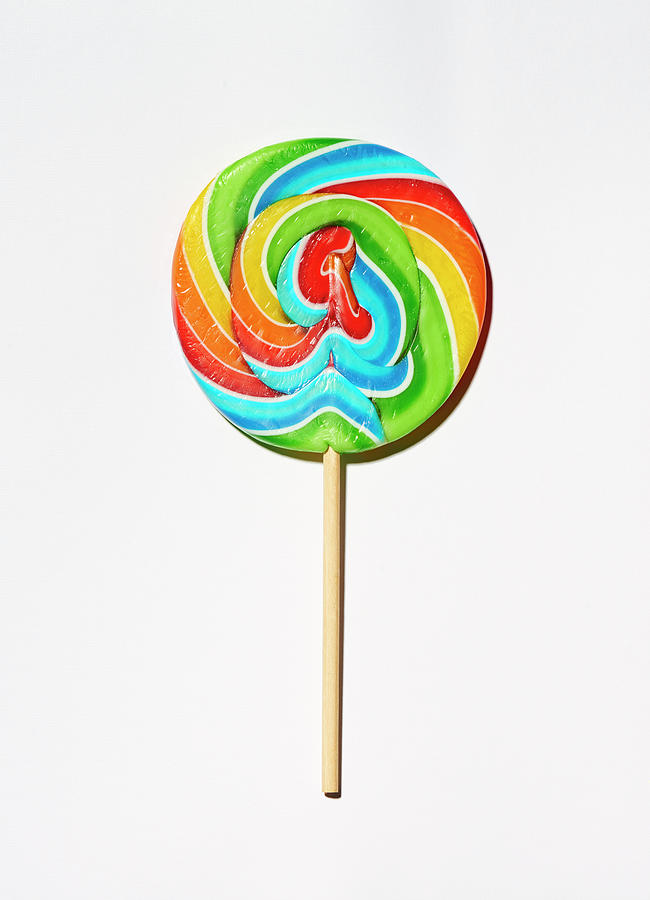 A Colourful Lolly On A White Surface Photograph by Janellephoto