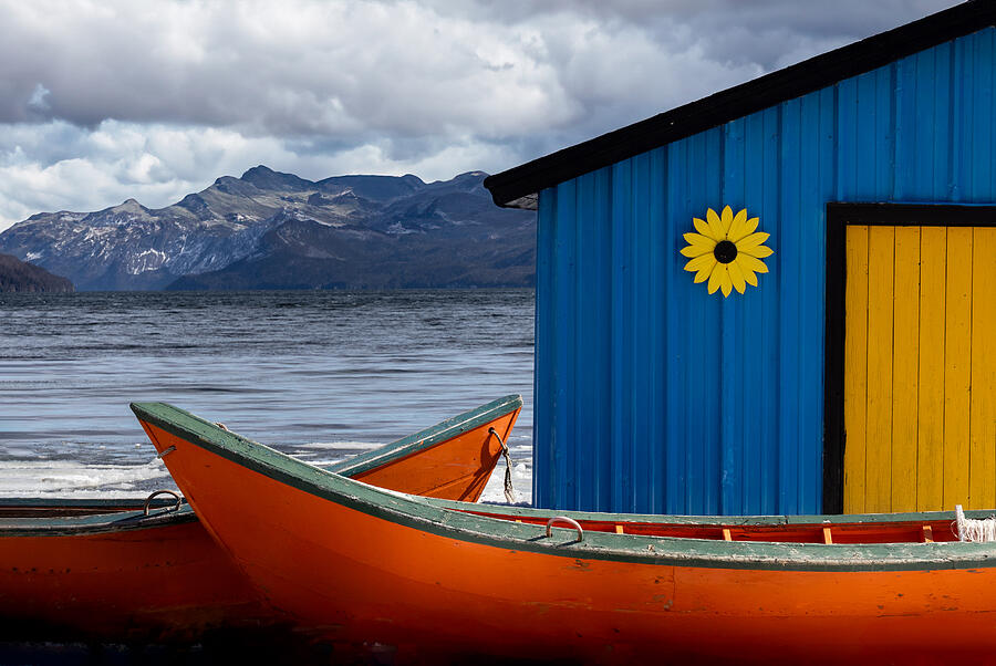 Boat Photograph - A Colourful Scene At The Edge Of The Ocean by Kimberly