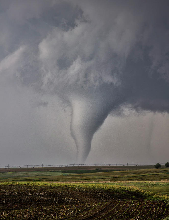 A Cone Tornado Zig-zags Over The Open Plain Digital Art by Jason ...