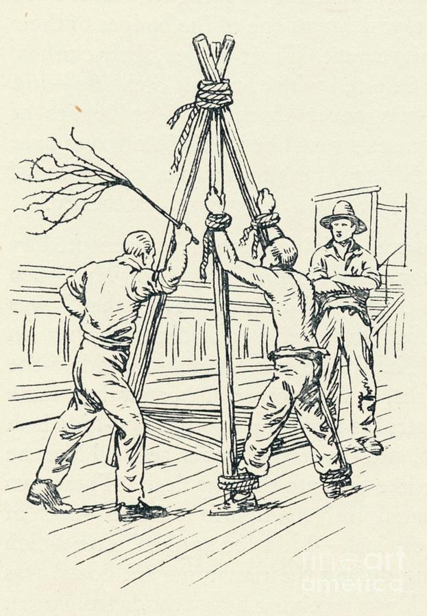 A Convict Being Flogged Drawing by Print Collector