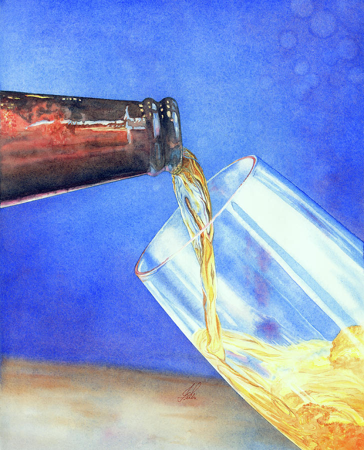 A Cool Drink of Art Painting by Julie Senf