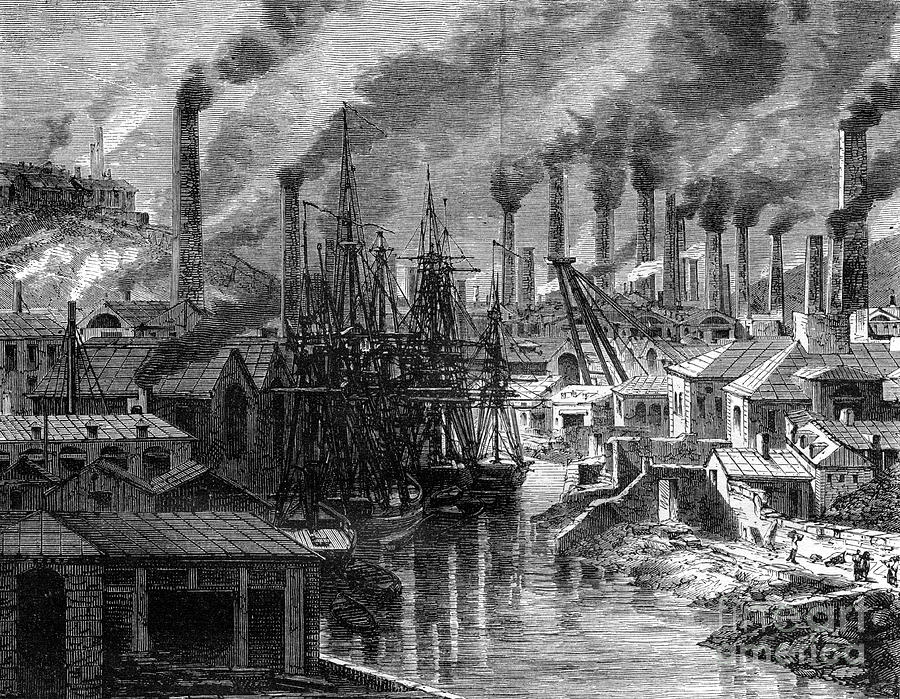 A Copper Factory In Cornwall, 19th Drawing by Print Collector