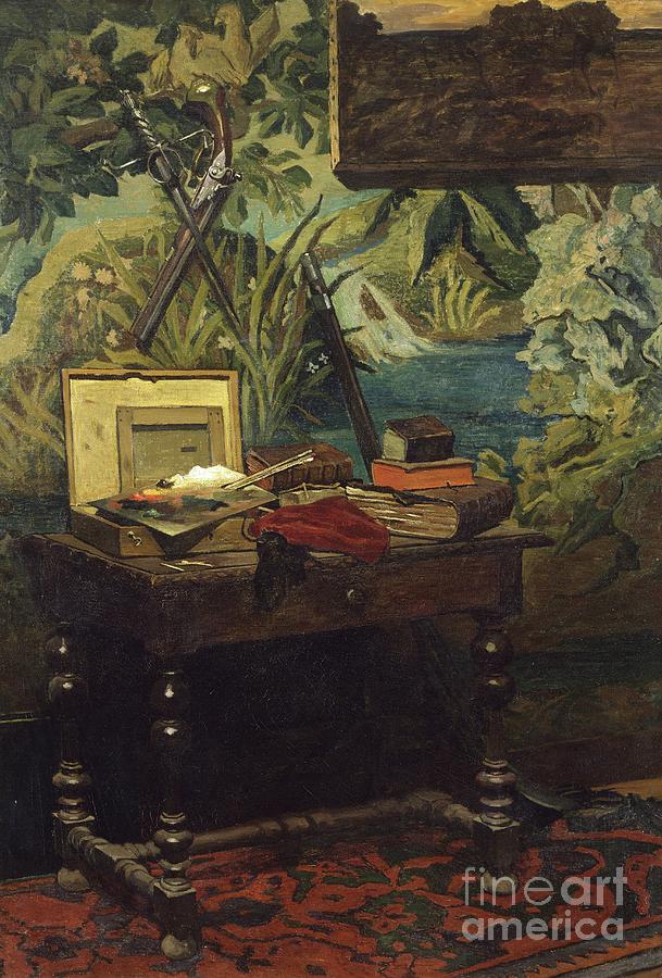 A Corner Of The Studio By Claude Monet, 1861 Painting by Claude Monet