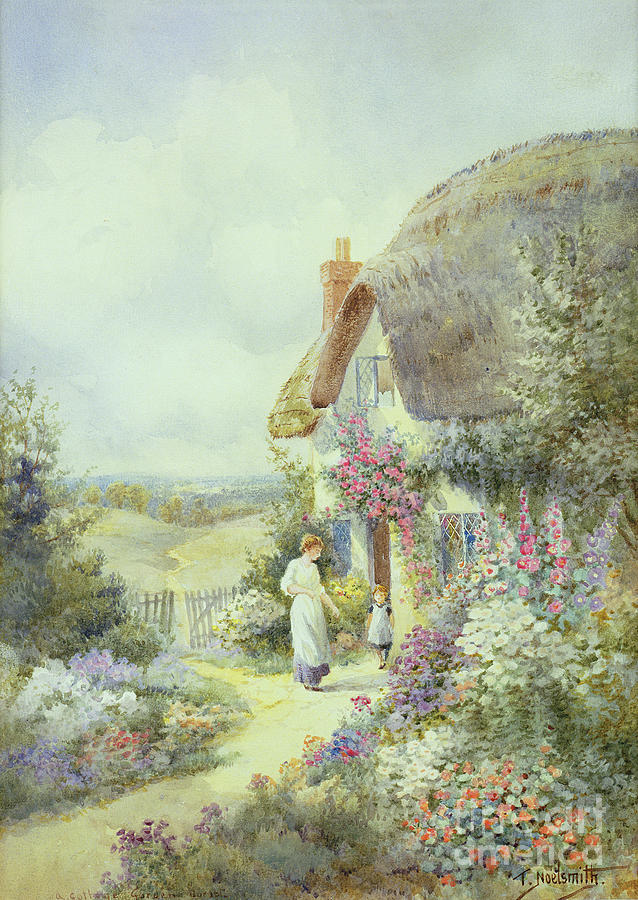 A Cottage Garden, Dorset Painting by Thomas Noelsmith - Fine Art America