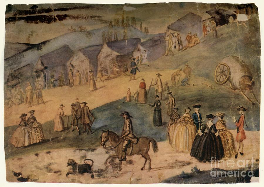 A Country Scene Drawing by Print Collector