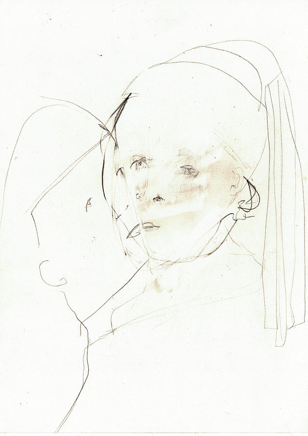 A couple kissing Drawing by Edgeworth Johnstone