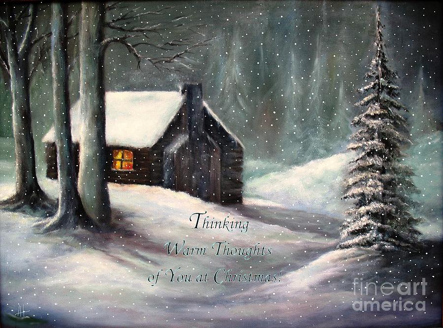 A Cozy Christmas Painting by Hazel Holland