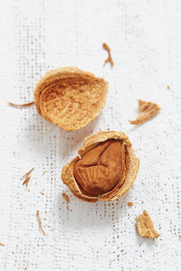 A Cracked Almond close-up Photograph by Miriam Rapado