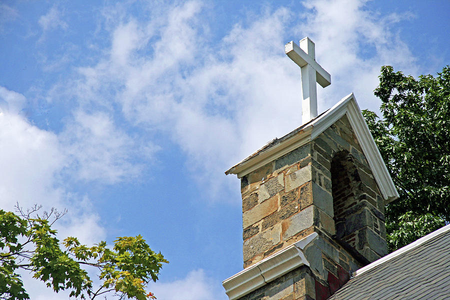 A Cross at Holy Trinity Catholic Church Photograph by Cora Wandel