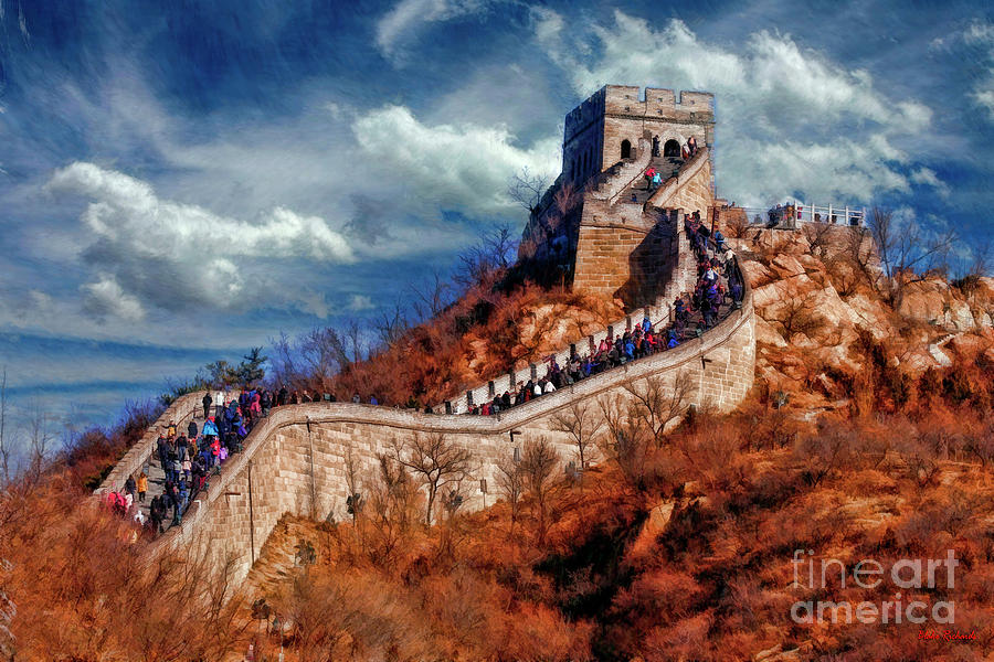 A Crowded Great Wall China Photograph by Blake Richards