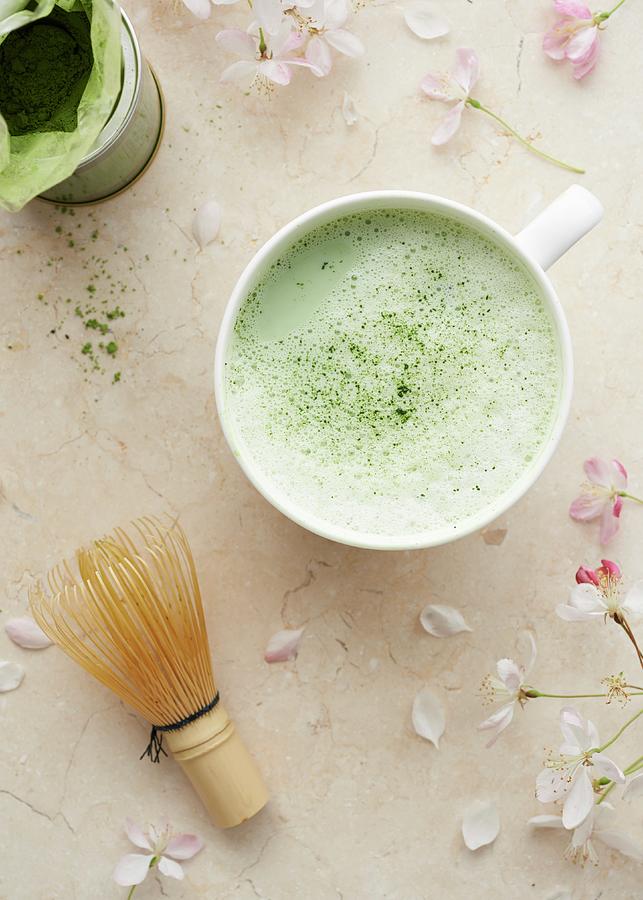 A Cup Of Matcha Latte Photograph by Amanda Stockley