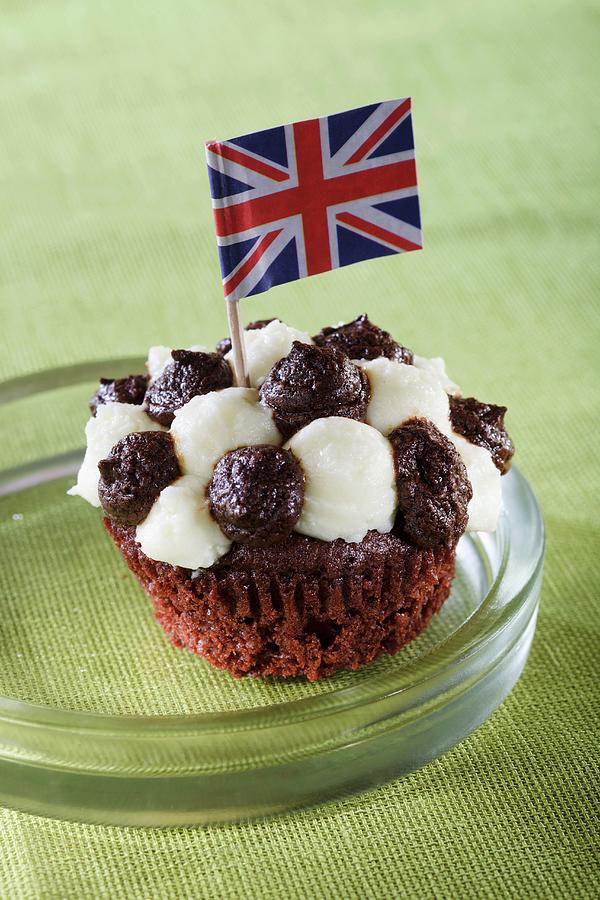 A Cupcake Decorated With The Union Jack Flag Photograph by Niklas Thiemann