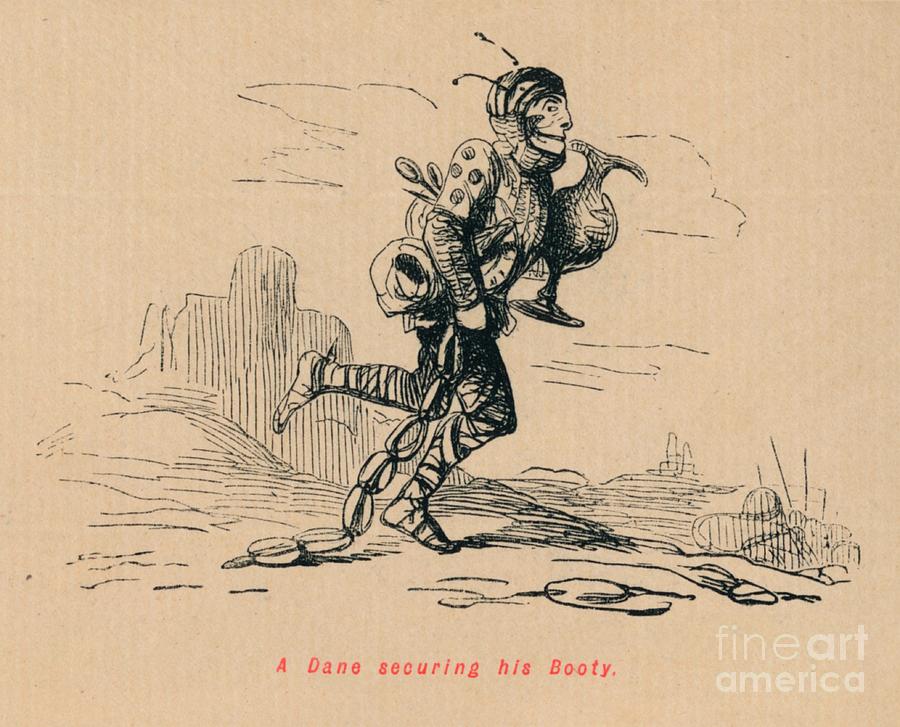 A Dane Securing His Booty Circa 1860 Drawing by Print Collector