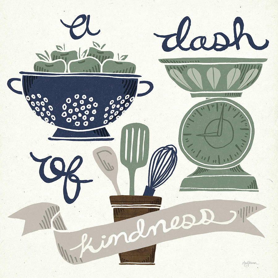 Bowl Drawing - A Dash Of Kindness Winter by Mary Urban