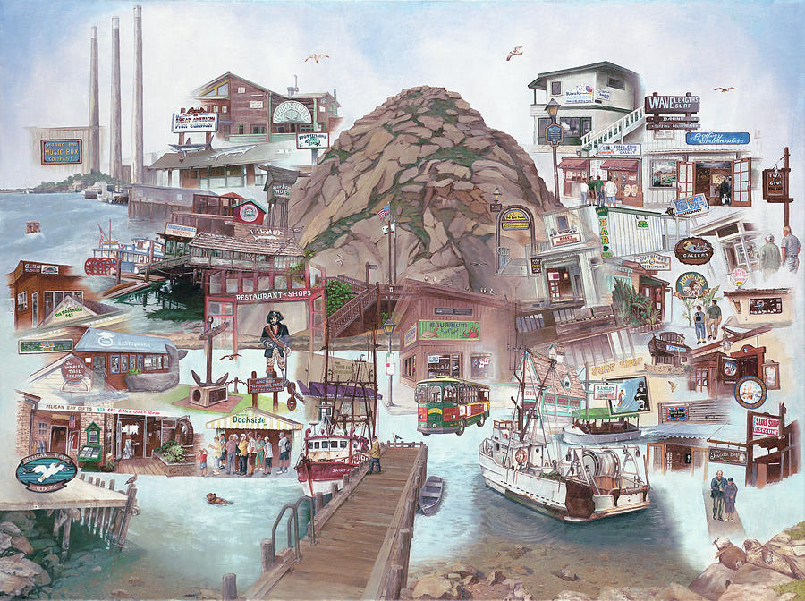 Boat Painting - A Day At Morro Bay by Les Ray
