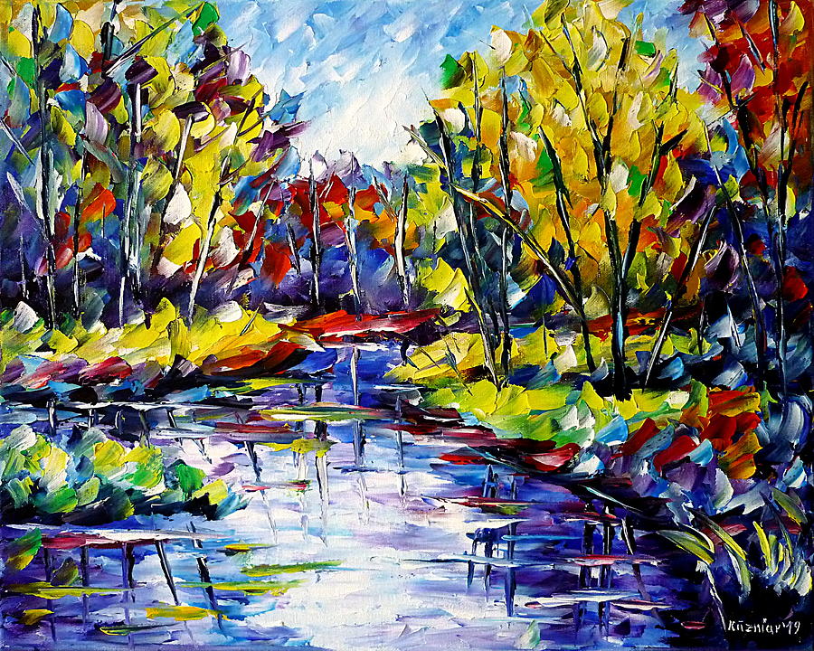 A Day At The Lake Painting by Mirek Kuzniar