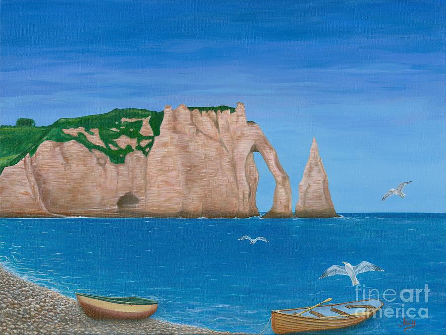 A Day in Etretat Painting by Aicy Karbstein
