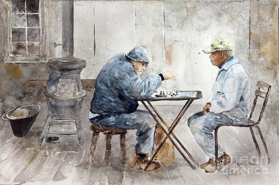 A Decisive Move Painting by Monte Toon