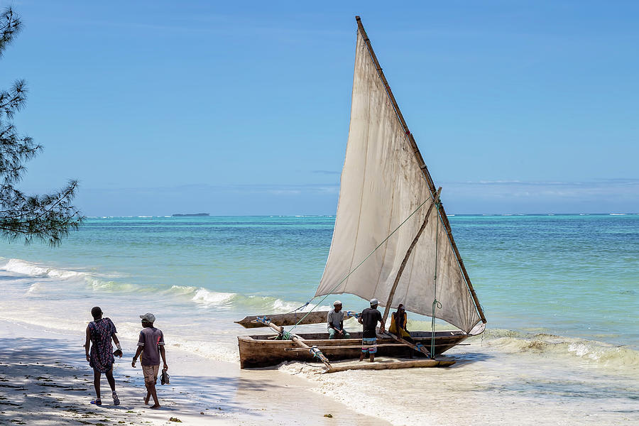 A Dhow in Zanzibar Photograph by Kay Brewer
