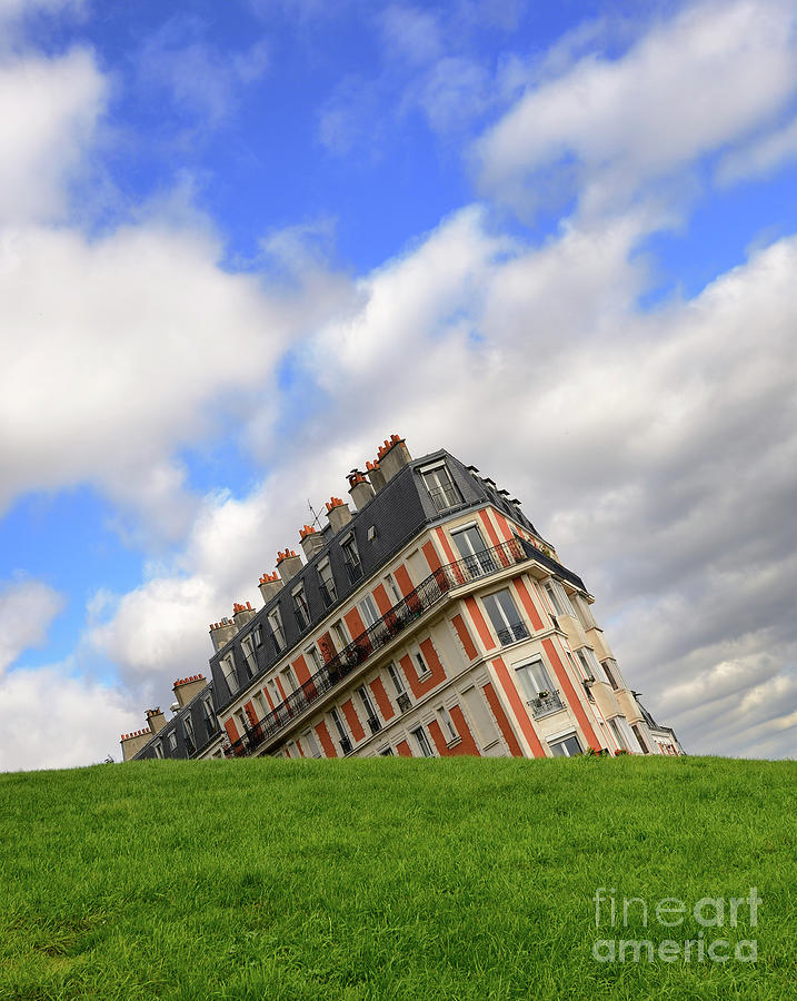 Optical Illusion of a Building in Montmartre Photograph by Tom Schwabel