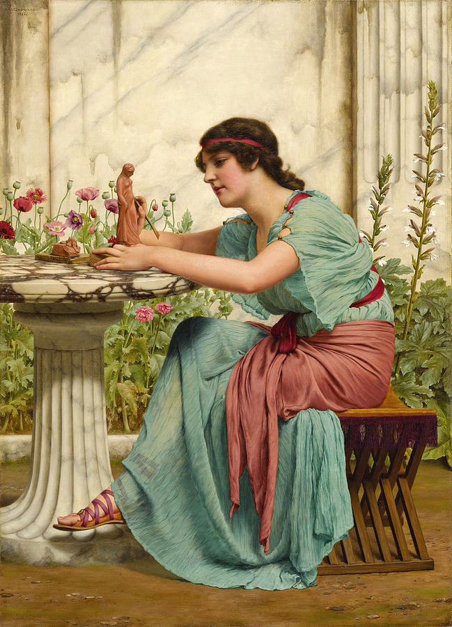 A Dilettante Painting by John William Godward