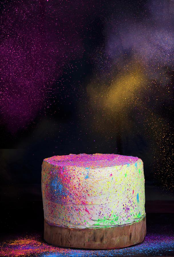 A Disco Party Cake Photograph by Kristy Snell