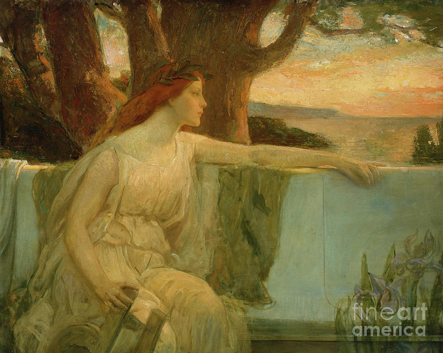 A Distant Idyll Painting by Charles Allen Winter A Distant Idyll Painting by Charles Allen Winter