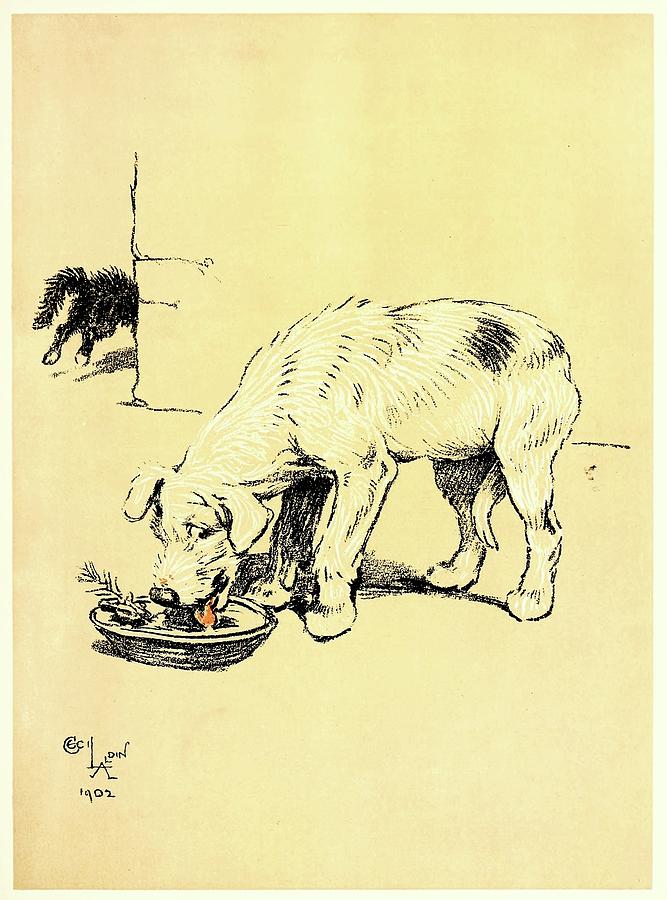 A Dog Day Pl 10 Painting by Cecil Charles Windsor Aldin A Dog Day Pl 10 Painting by Cecil Charles Windsor Aldin