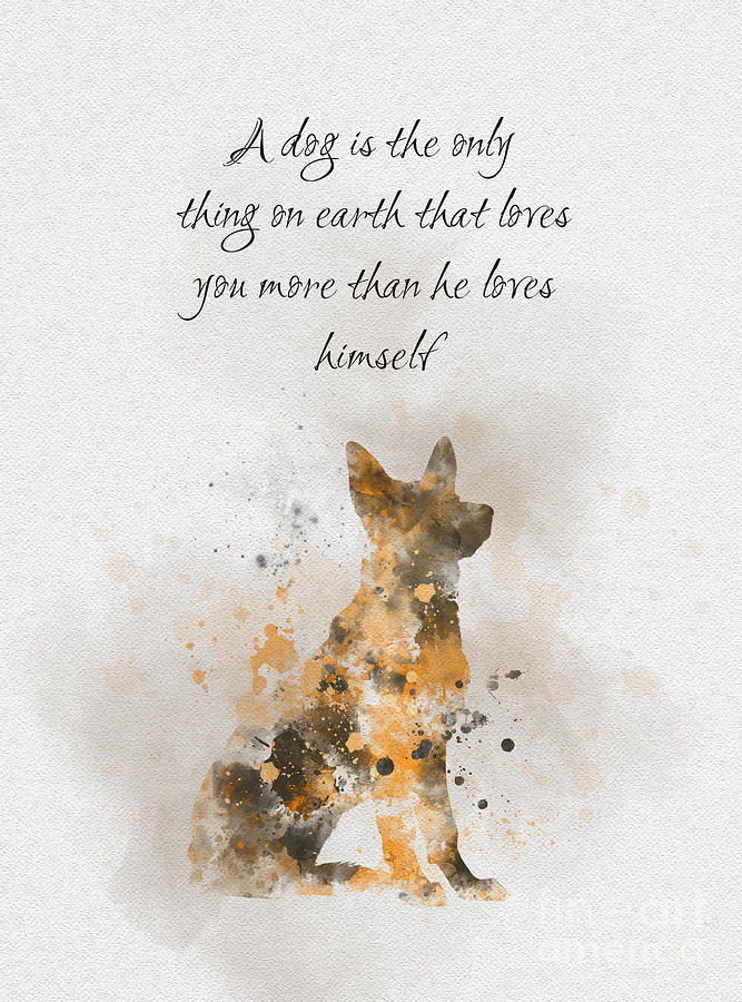 A dog is the only thing on earth that loves you more than he loves himself Mixed Media by My Inspiration