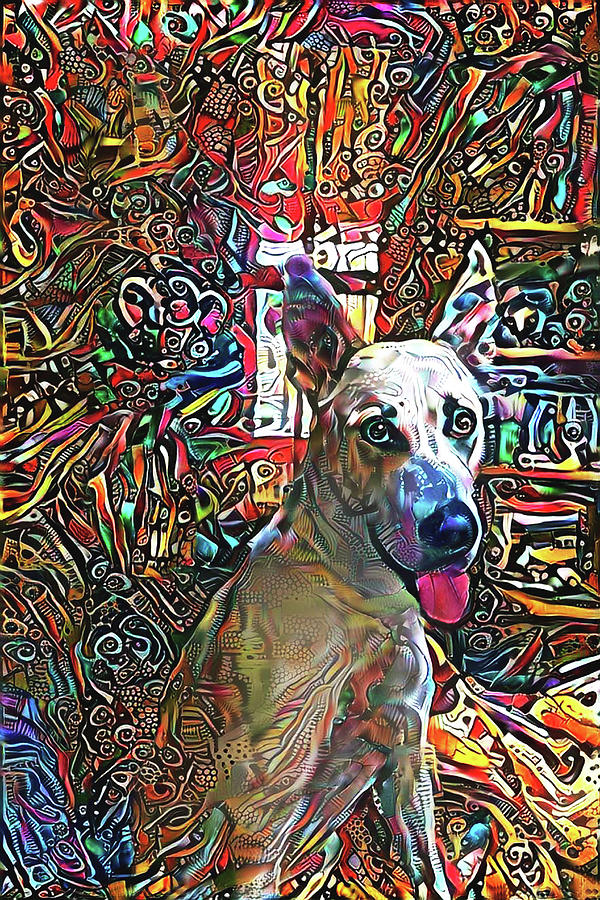 A Dog Named Moe Digital Art by Peggy Collins