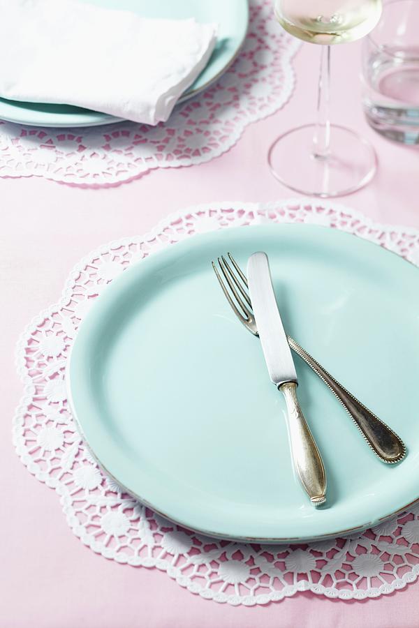 A Doily Used As A Placemat Photograph by Franziska Taube