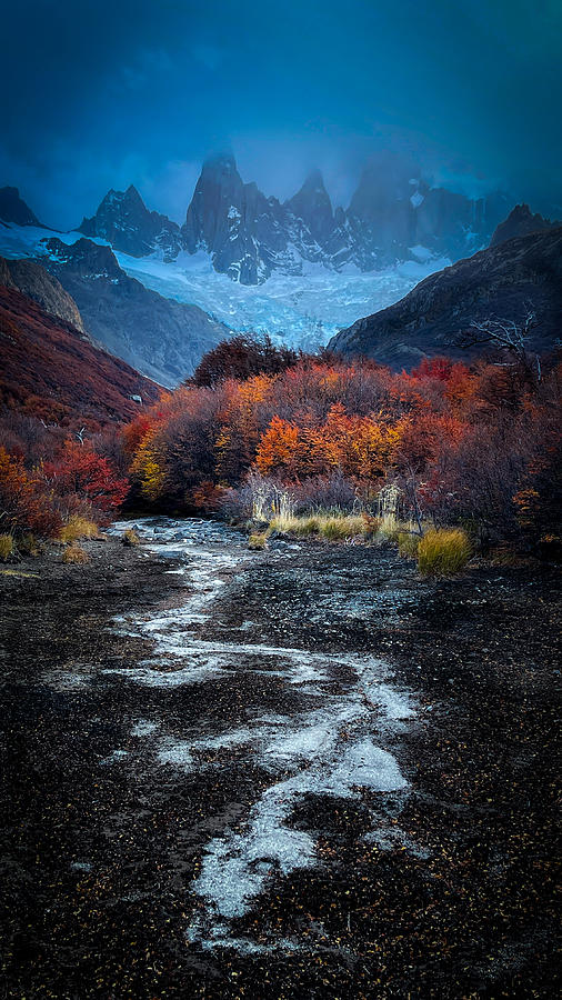 Mountain Photograph - A Dragon From The Fitz Roy by Bing Li