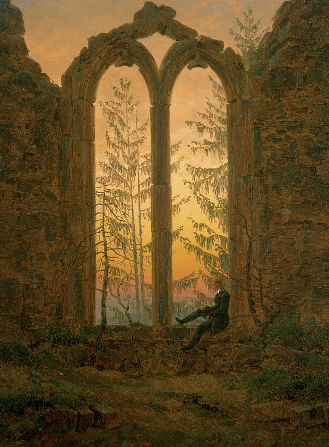 A Dreamer By Friedrich Painting by Artist - Caspar David Friedrich ...