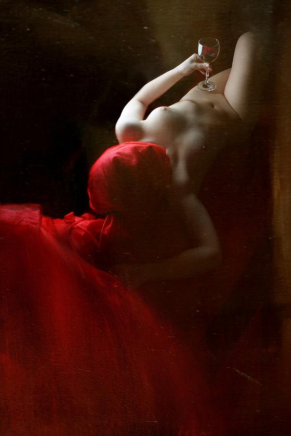 A Drink In Red Photograph by Olga Mest