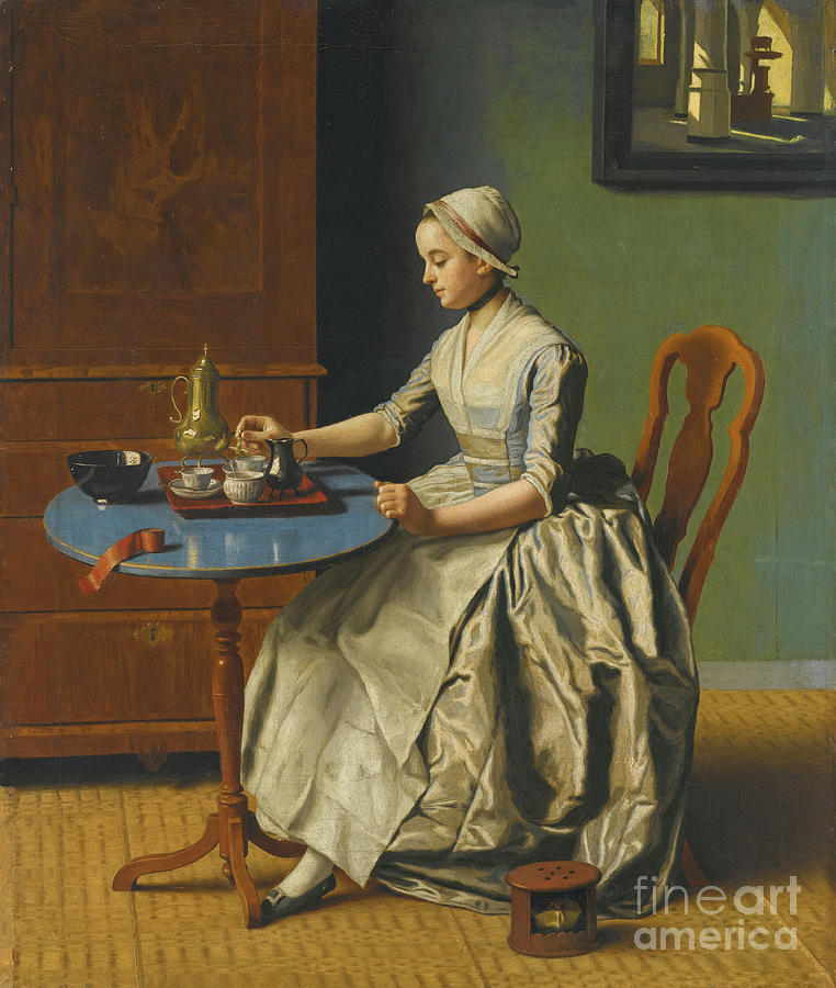 A Dutch Girl At Breakfast Drawing by Heritage Images