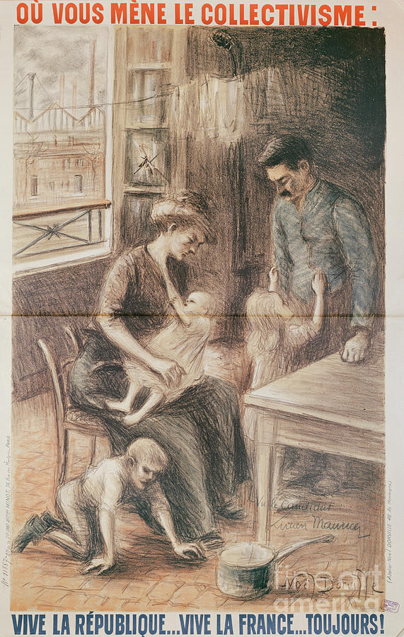 Baby Drawing - A Factory Workers House, Election Poster, 1909 by Noel Dorville