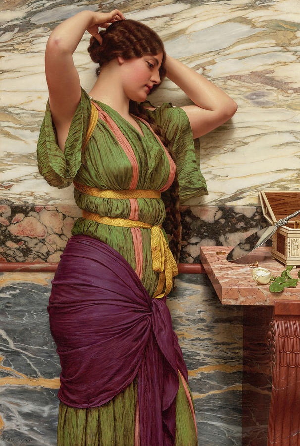 A Fair Reflection, 19th century Painting by John William Godward - Fine ...