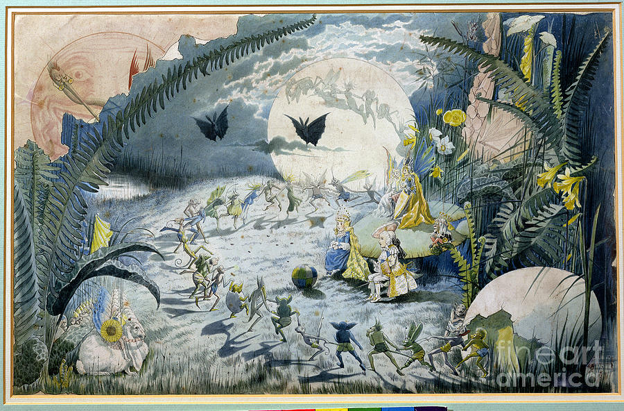 A Fairy Gathering Painting by George Cruikshank