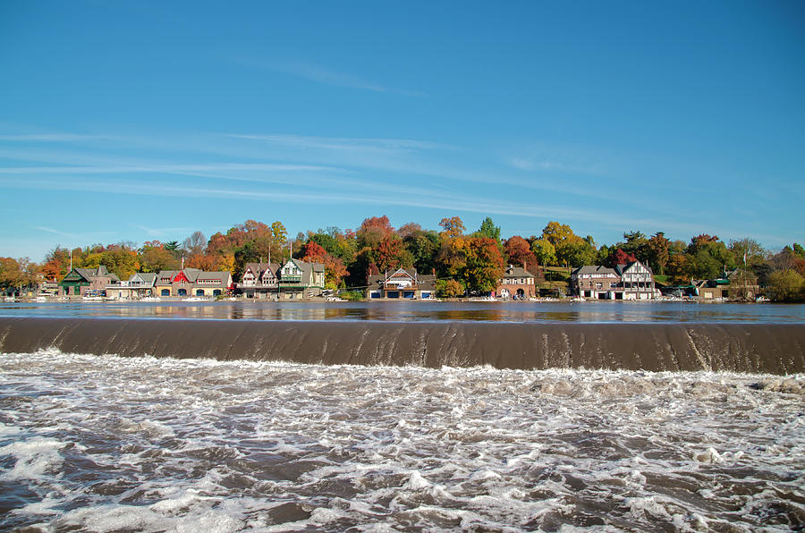 A Fall Day at Boathouse Row Photograph by Bill Cannon