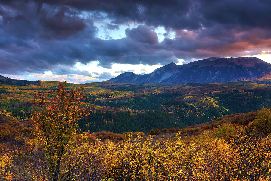A Fall Sunset In Colorado Photograph by John De Bord