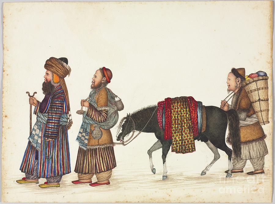 A Family Of Tartars Drawing by Heritage Images