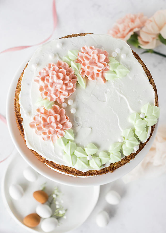 A Festive Carrot Cake Made With Xylit Photograph by Emma Friedrichs