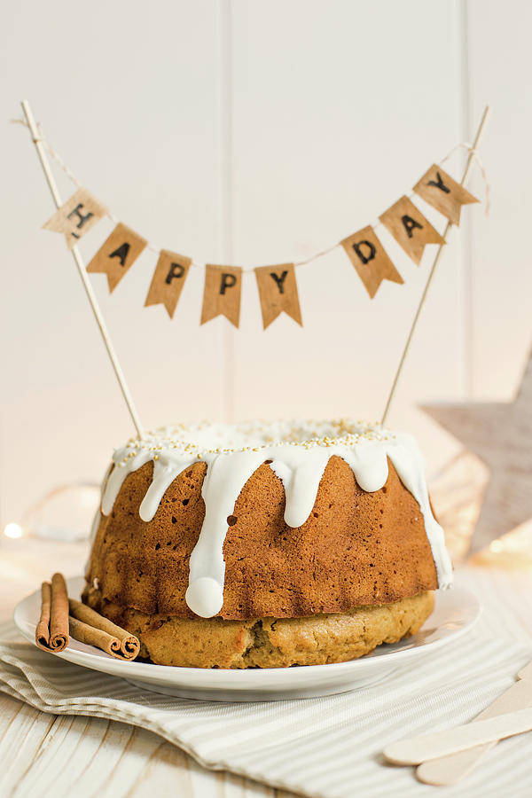A Festive Gingerbread Bundt Cake Photograph by Maria Panzer