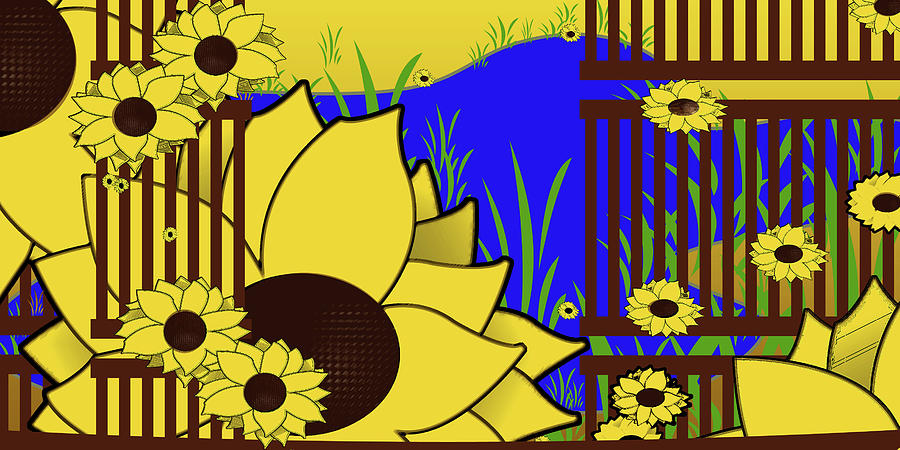 A few Sun Flowers Digital Art by Totally WICKED District A few Sun Flowers Digital Art by Totally WICKED District