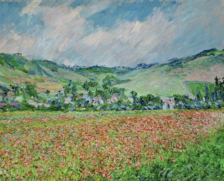 A field of poppies. Canvas. Painting by Claude Monet -1840-1926-