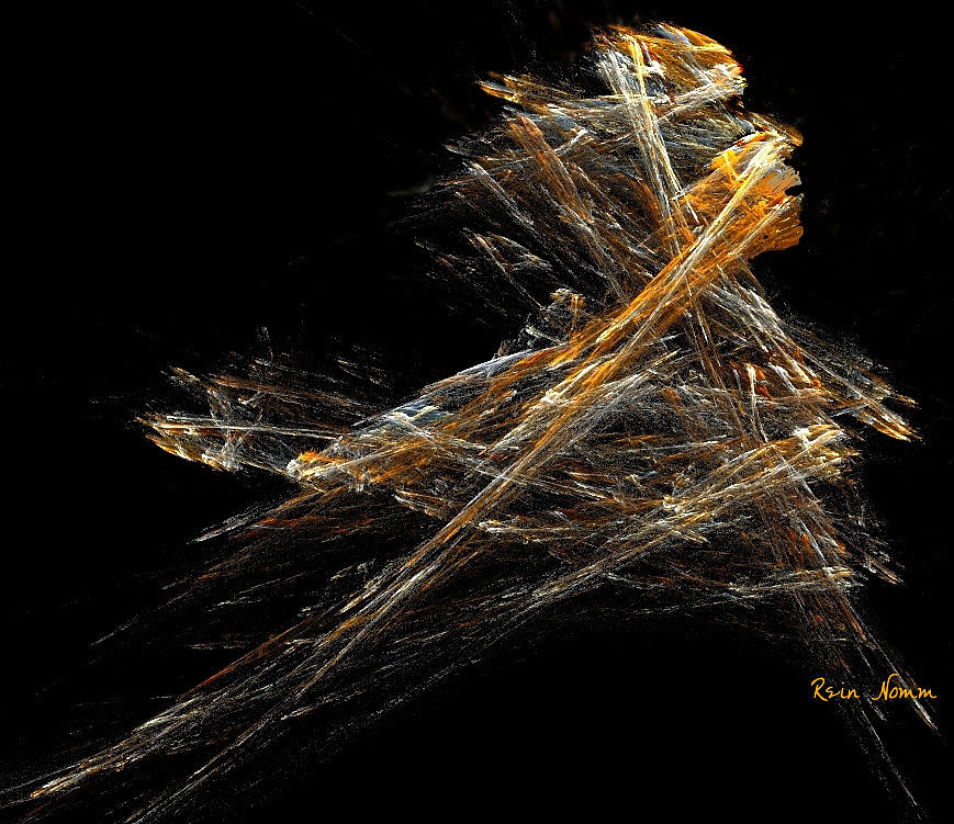 A Figure Fleeing Itself Digital Art by Rein Nomm
