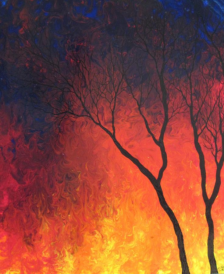 A Fire For Pete Painting by Tammy Oliver