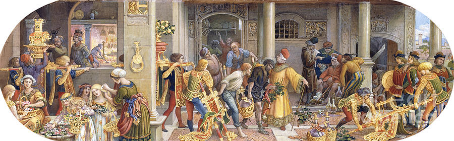 A Florentine Festival: Preparations In The Kitchen And Canteen Painting ...