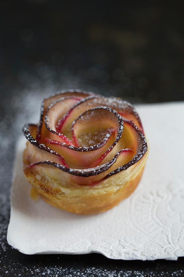 A Flower Shaped Apple Puff Pastry Photograph by Tina Engel