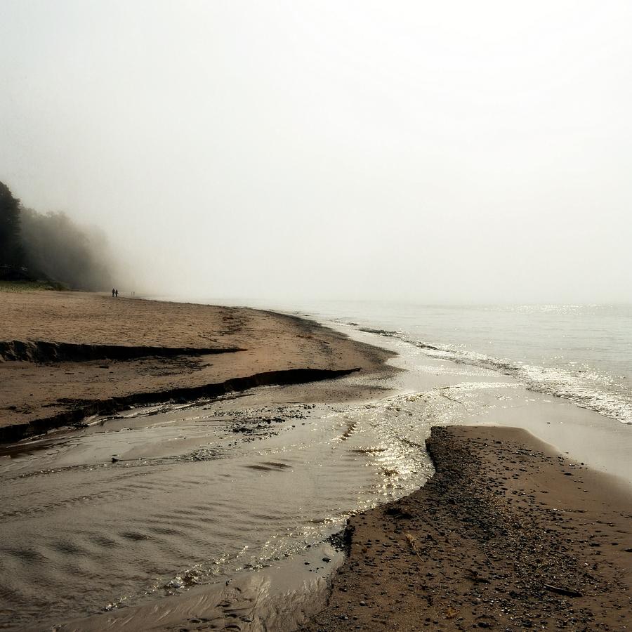 A Foggy Day at Pier Cove Beach Photograph by Michelle Calkins